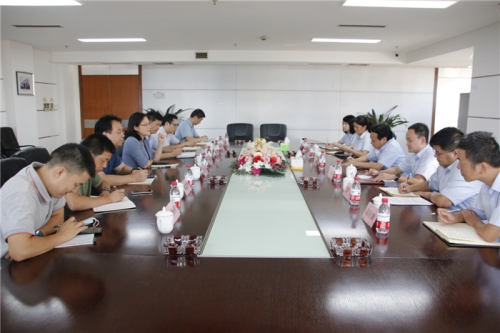 【领导关怀】同商共谋  将产改工作进行到底——浙江省总工会、省建设建材工会、市总工会、市建设工会领导一行走访冰球突破网站调研指导